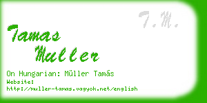 tamas muller business card